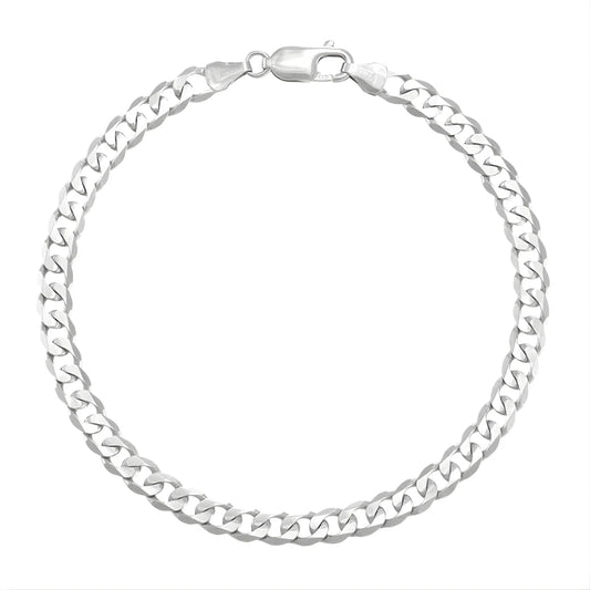 Bracelet Gourmette Homme Argenté 6 mm