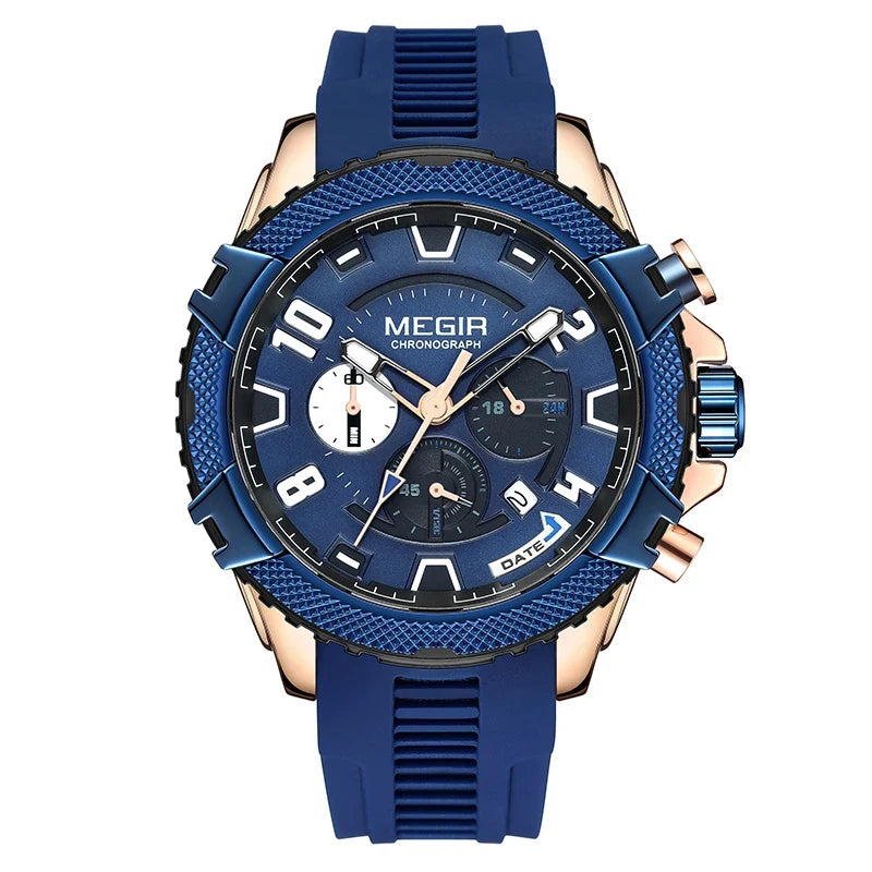 Montre en Silicone Technique pour Homme - MEGIR Liquide de Refroidissement