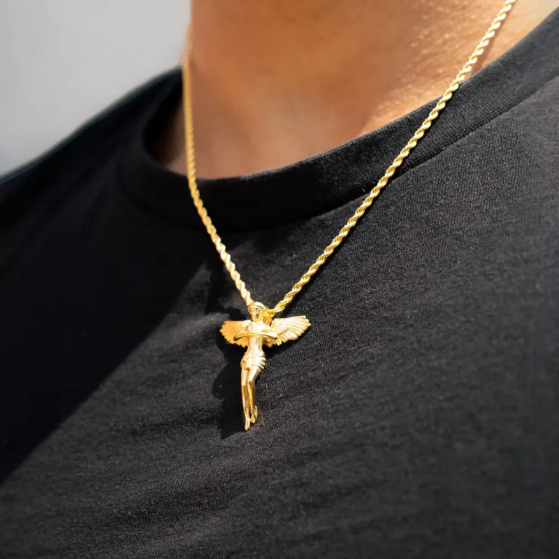 Pendentif ange élégant pour homme