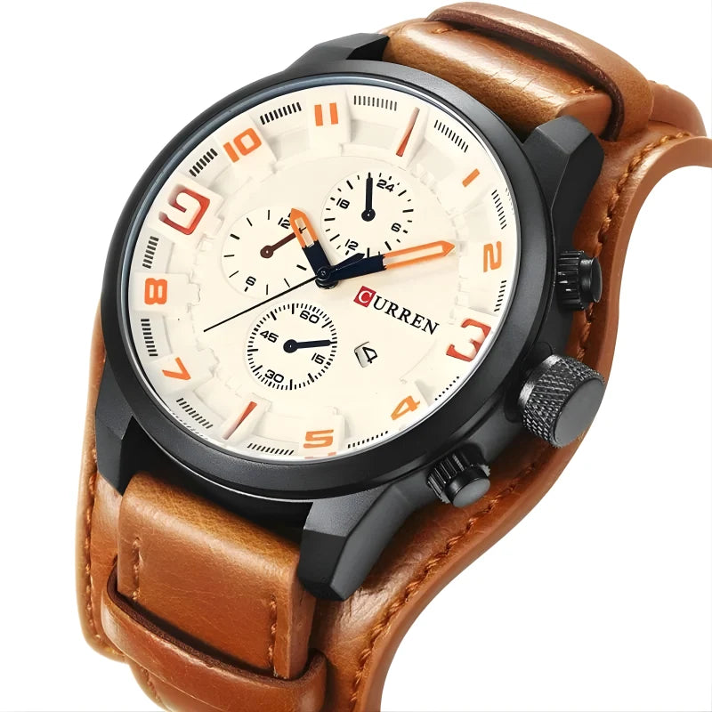 Montre en Cuir Innovante pour Homme - CURREN Evaris