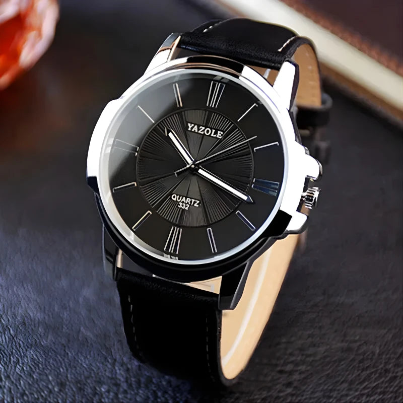 Montre en Cuir Lumineuse pour Homme - YAZOLE Lumisera