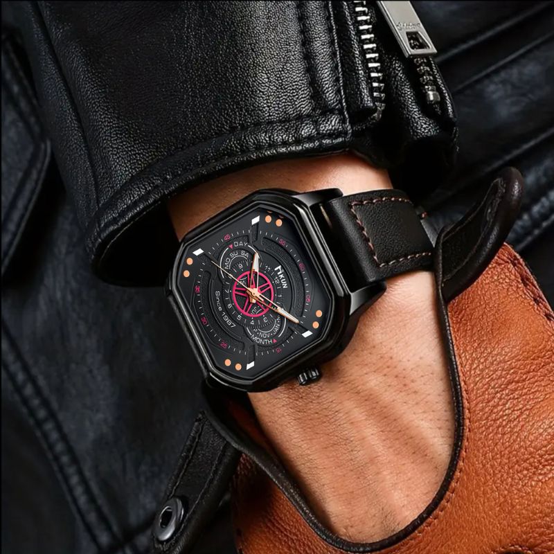 Montre en Cuir Joyeuse pour Homme - HIKUN Gaieté