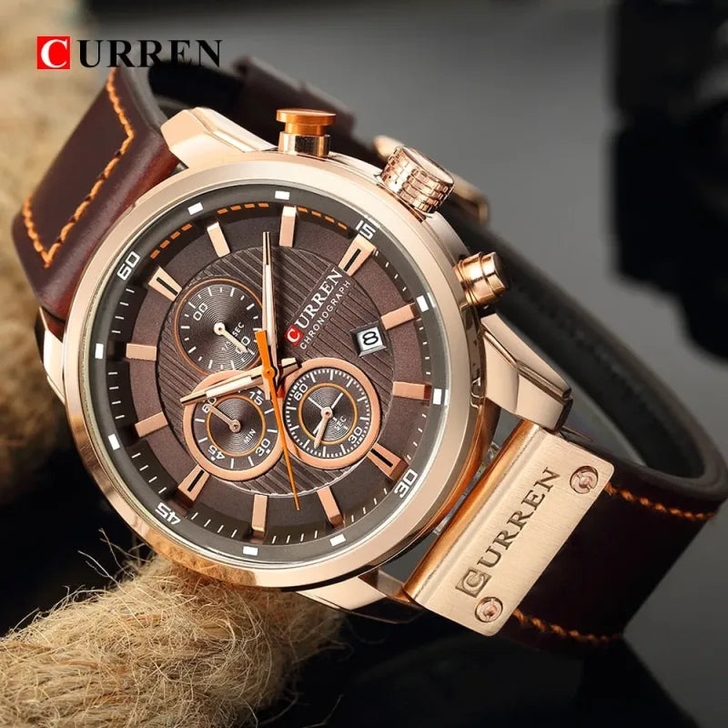 Montre en Cuir Majestueuse pour Homme - CURREN Grandeur