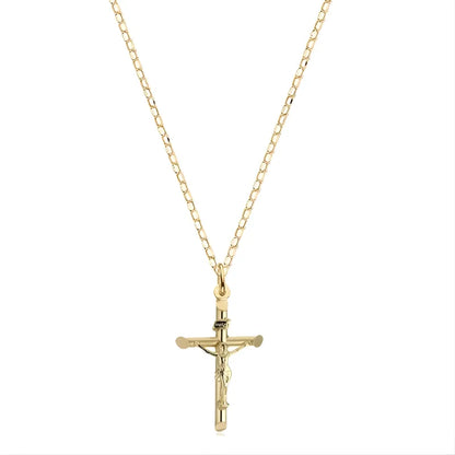 Collier Croix Crucifix Doré Luxe