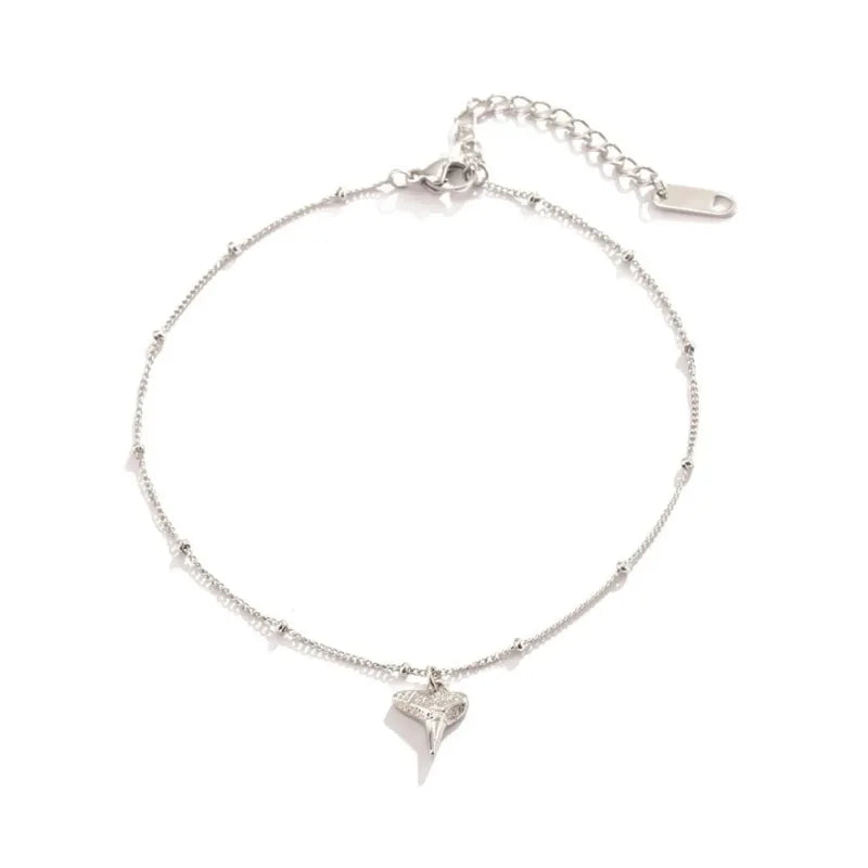 Bracelet de cheville en dents de requin