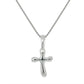 Collier pendentif croix arrondie 40 cm