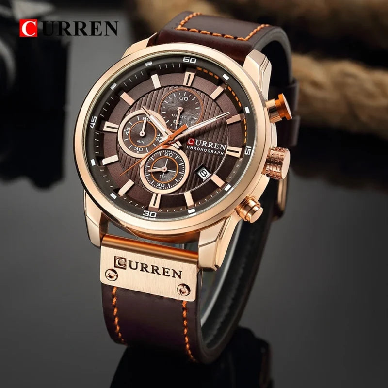 Montre en Cuir Majestueuse pour Homme - CURREN Grandeur