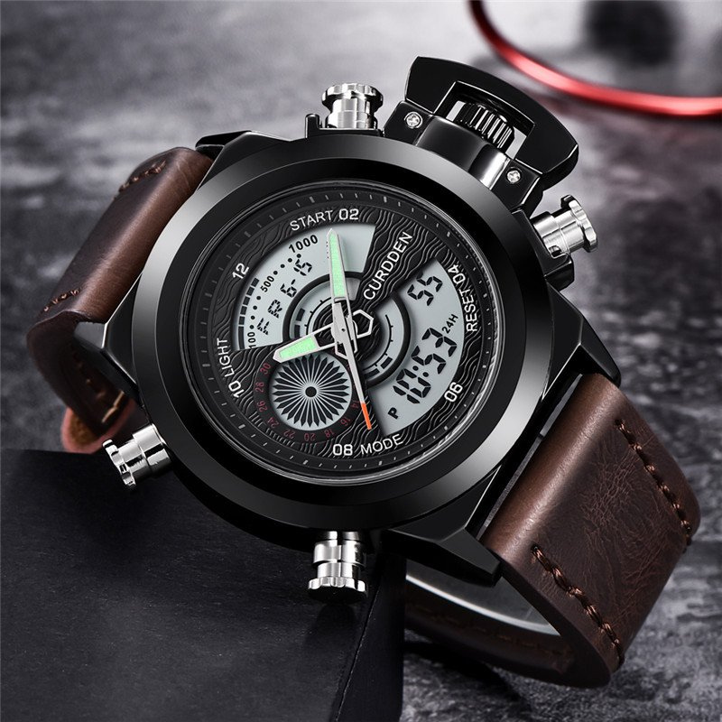 Montre en Cuir Dynamique pour Homme - CURDDEN Aplomb