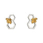 Lisa - Boucles d'oreilles abeille et nid d'abeille