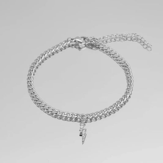 Bracelet de cheville cubain ICY Lightning Bolt