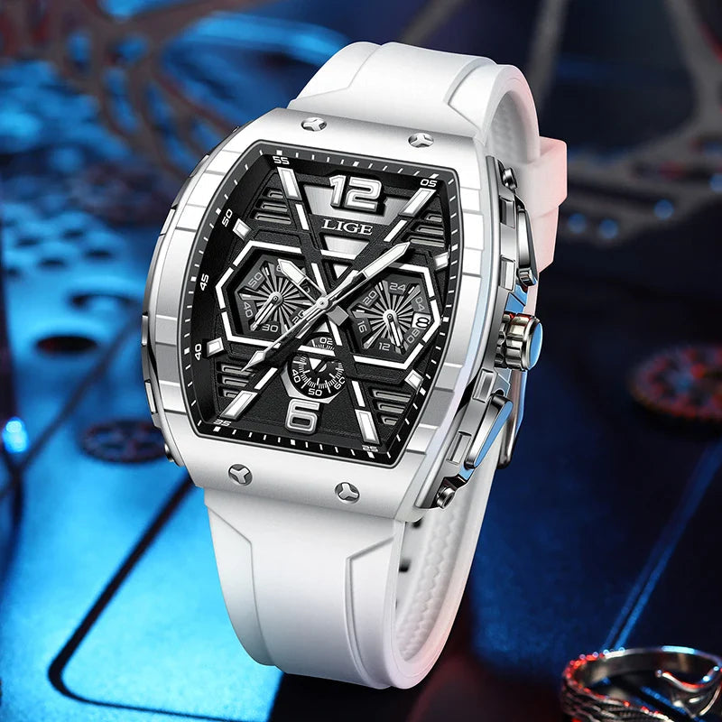 Montre en Silicone Agissante pour Homme - LIGE Attaquant