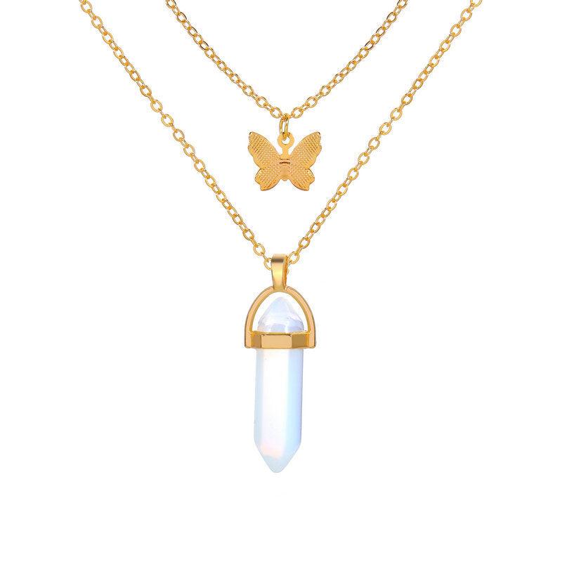 Collier Papillon Cristal