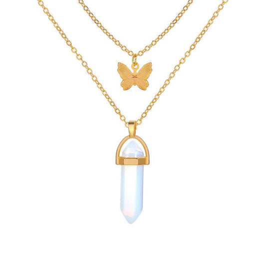 Collier Papillon Cristal